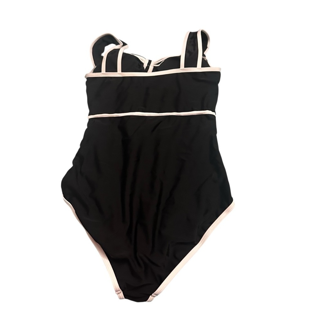 Black and White Bow Swimsuit - Picture 3 of 4